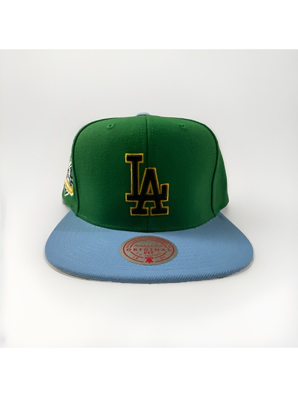 Mitchell & Ness Los Angeles Dodgers Green Blue Wind Runner Snapback Hat  New